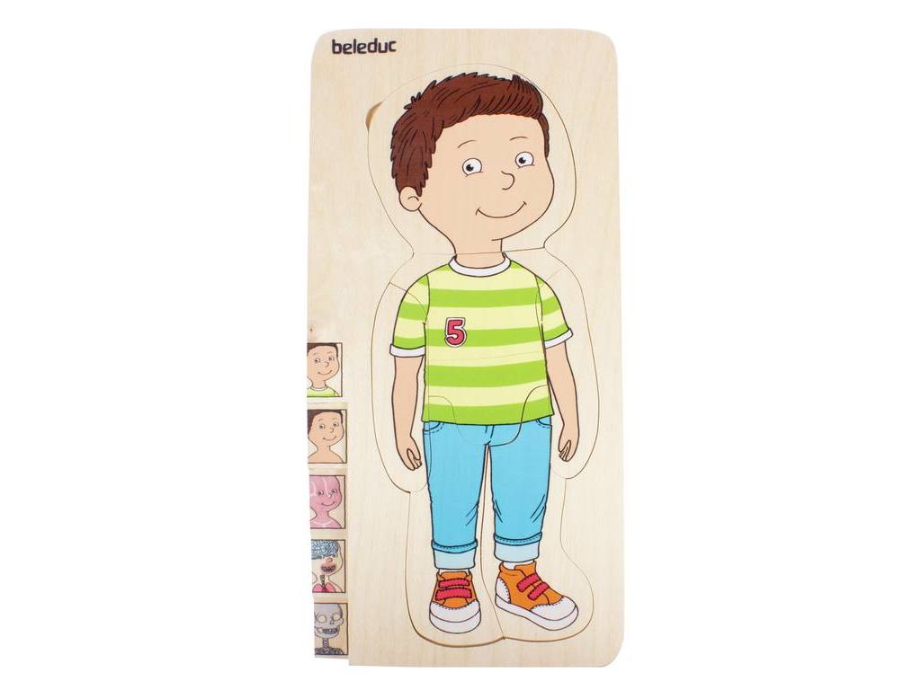 Puzzle 5 en 1 Anatomía Masculina- Beleduc