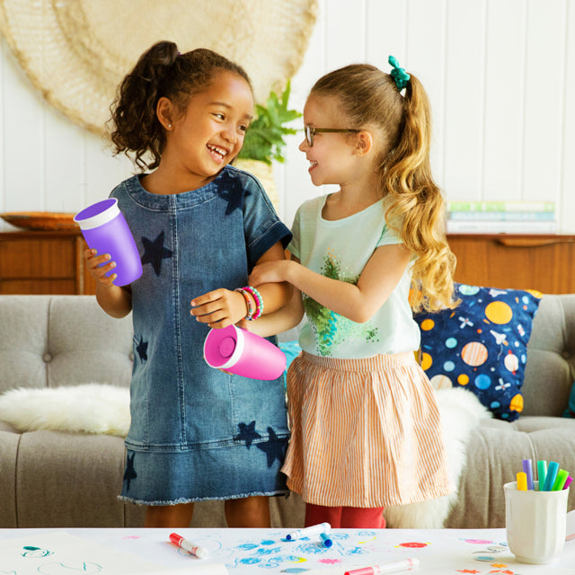 Vaso antigoteo 360 rosa- Munchkin