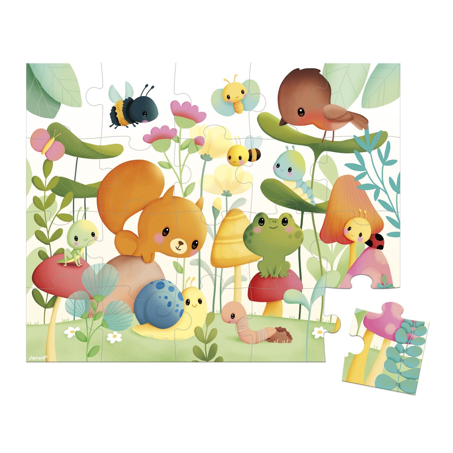 Puzzle de los compañeros del jardín 20pz- Janod