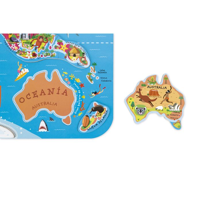 Puzzle magnético Atlas Mundial- Janod