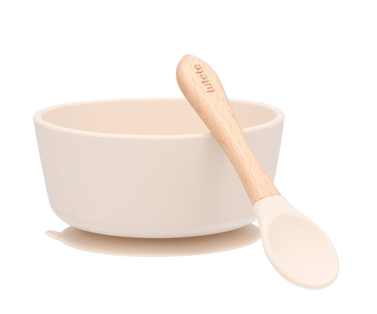 Bol con Ventosa + Cuchara Ivory Tutete
