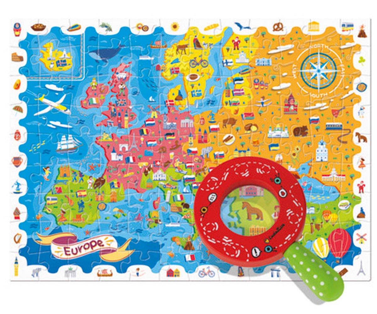 Detective Puzzle Mapa de Europa- Ludattica