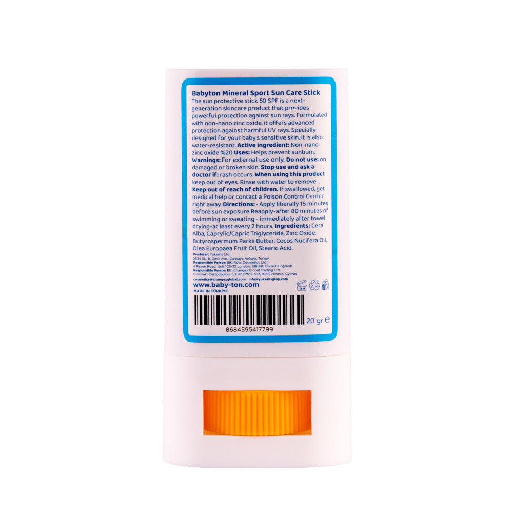 Protector solar mineral natural en barra FPS 50- BabyTon
