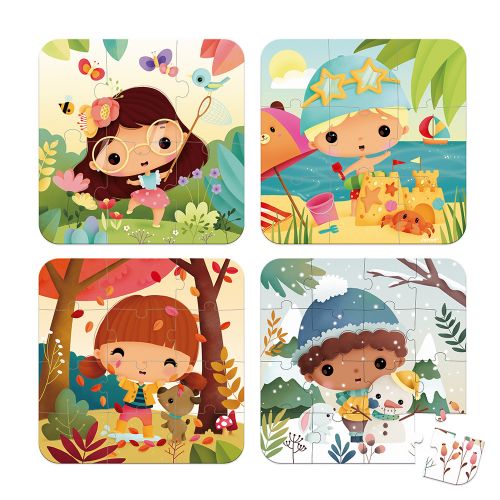 4 puzzles las 4 estaciones- Janod