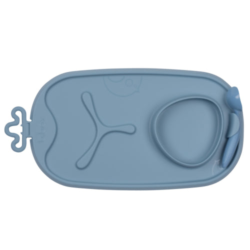 Bandeja silicona Roll + Go con cuchara Ocean- B.Box