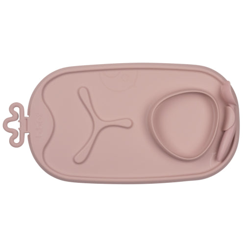 Bandeja silicona Roll + Go con cuchara Blush- B.Box