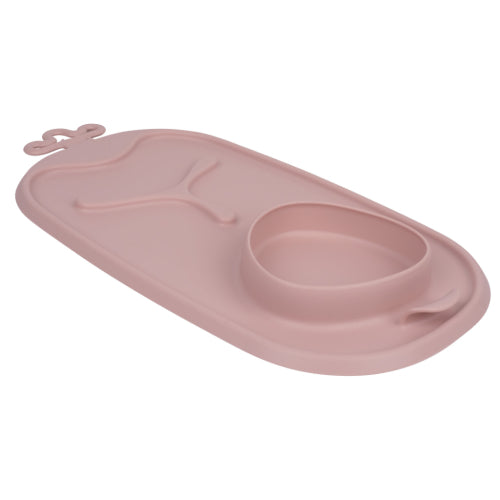 Bandeja silicona Roll + Go con cuchara Blush- B.Box