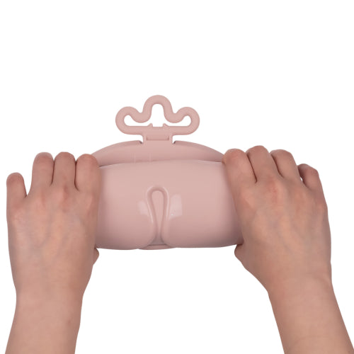 Bandeja silicona Roll + Go con cuchara Blush- B.Box