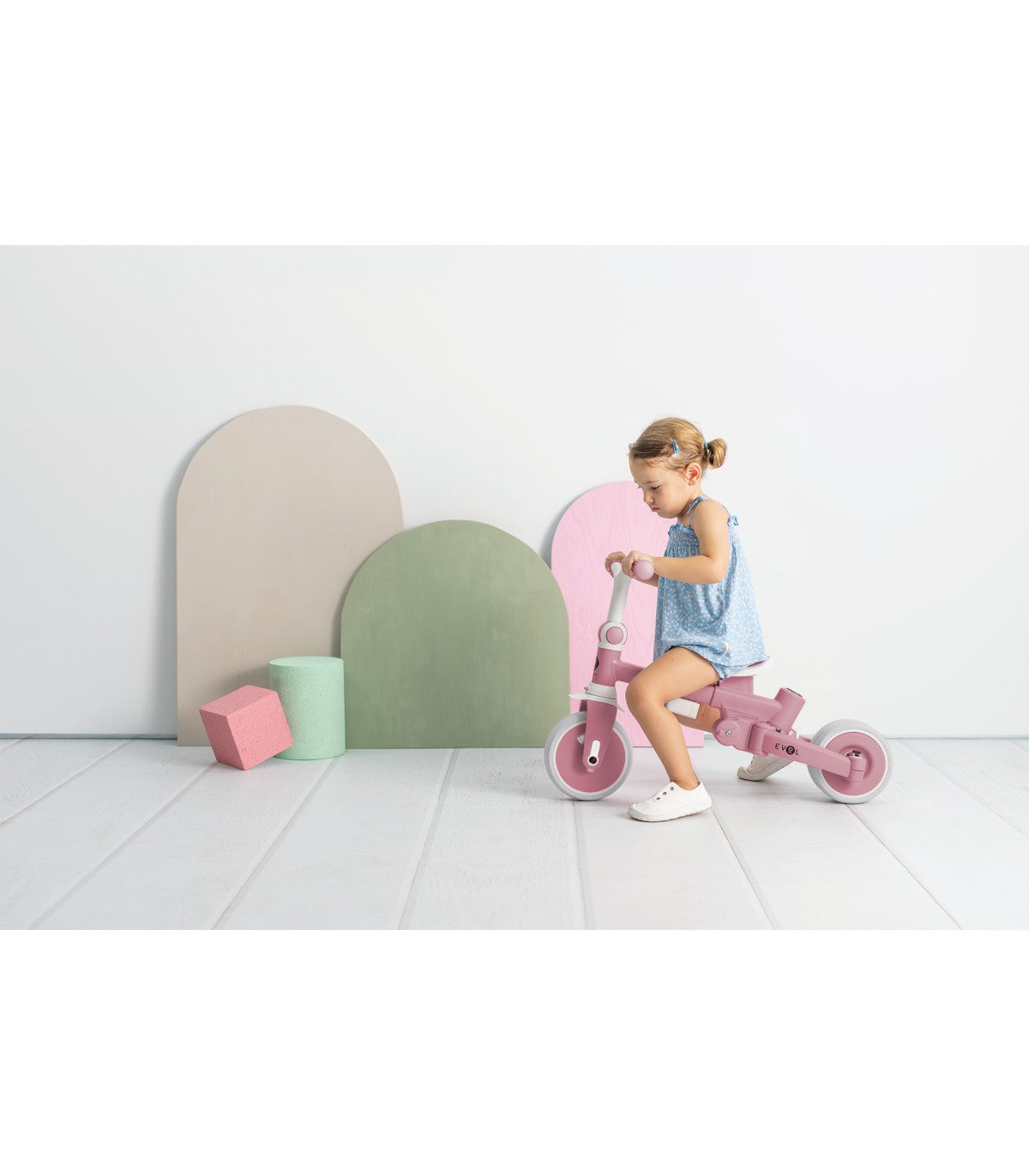 Triciclo Multifuncion Evol Rosa- Olmitos