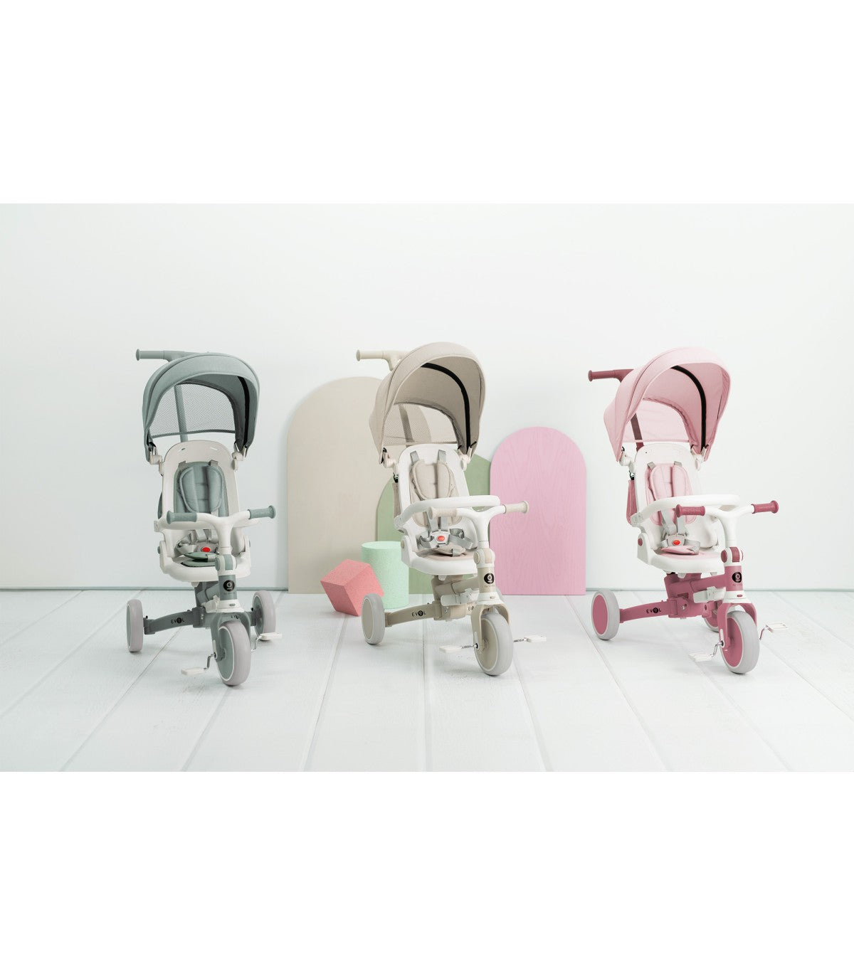 Triciclo Multifuncion Evol Rosa- Olmitos