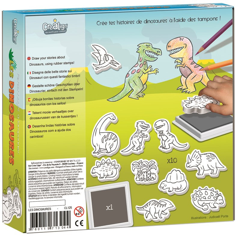 Set de sellos Dinosaurios- Crealign
