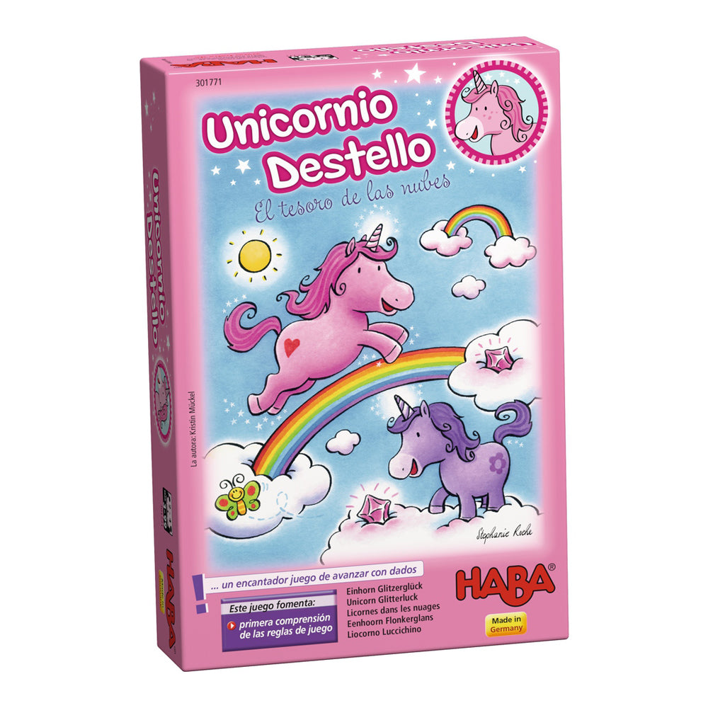 Juego de dados Unicornio Destello El Tesoro de las Nubes Haba