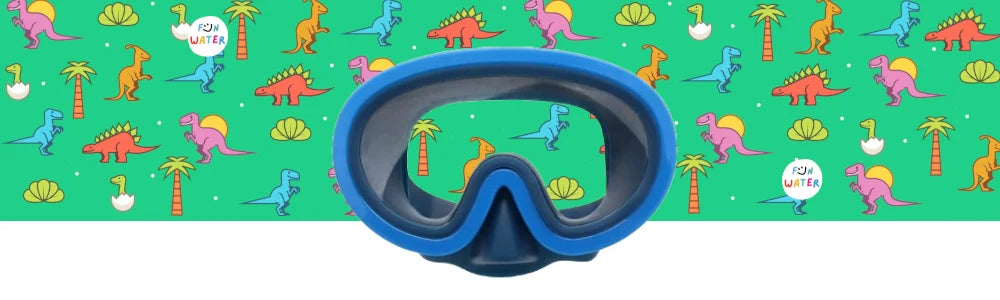 Máscara Junior azul Dinos- FunWater