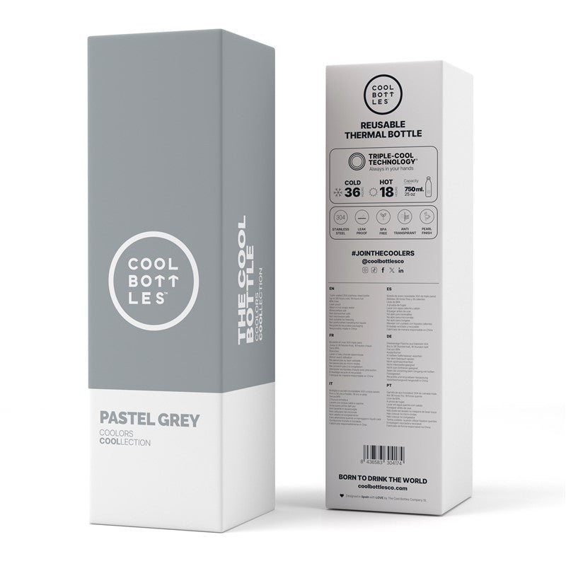 Botella térmica Pastel Grey 750ml- Cool Bottles