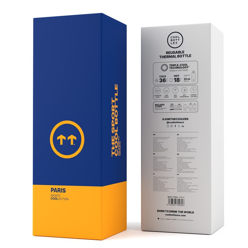 Botella térmica Sport París 950ml- Cool Bottles