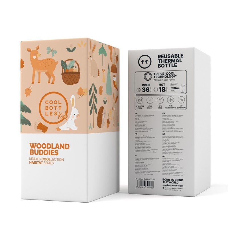 Botella térmica Woodland Buddies 350ml- Cool Bottles