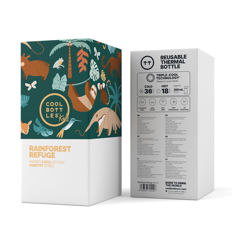 Botella térmica Rainforest Refuge 350ml- Cool Bottles