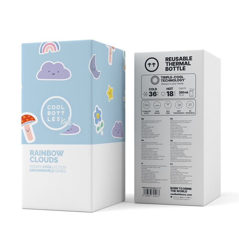 Botella térmica Rainbow Clouds 350ml- Cool Bottles