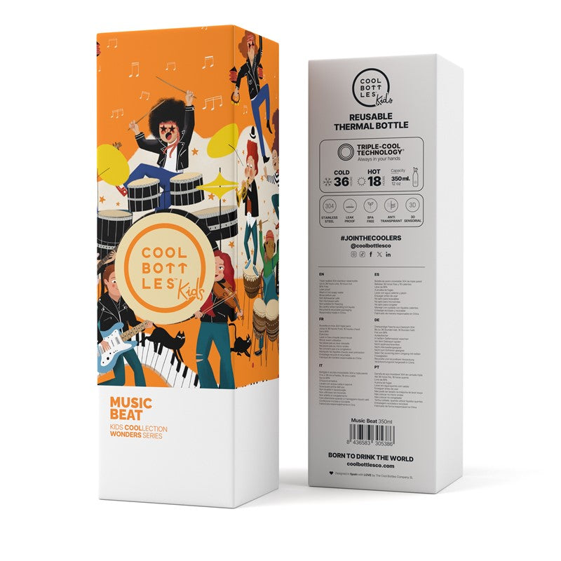 Botella térmica Music Beat 350ml- Cool Bottles