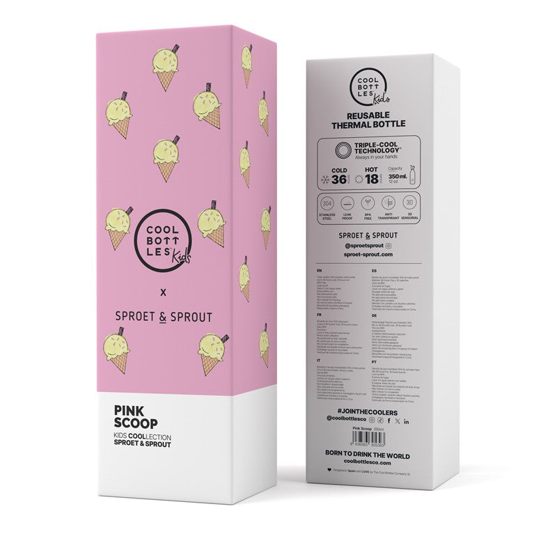 Botella térmica SPRT& Pink Scoop 350ml- Cool Bottles