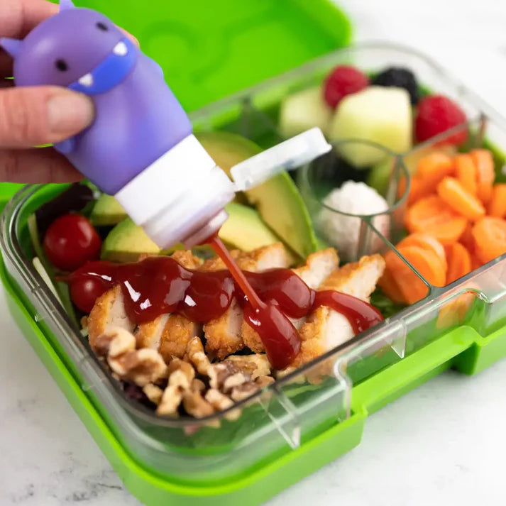 Contenedores para aderezos Squeezy Monster Set de 3- Yumbox