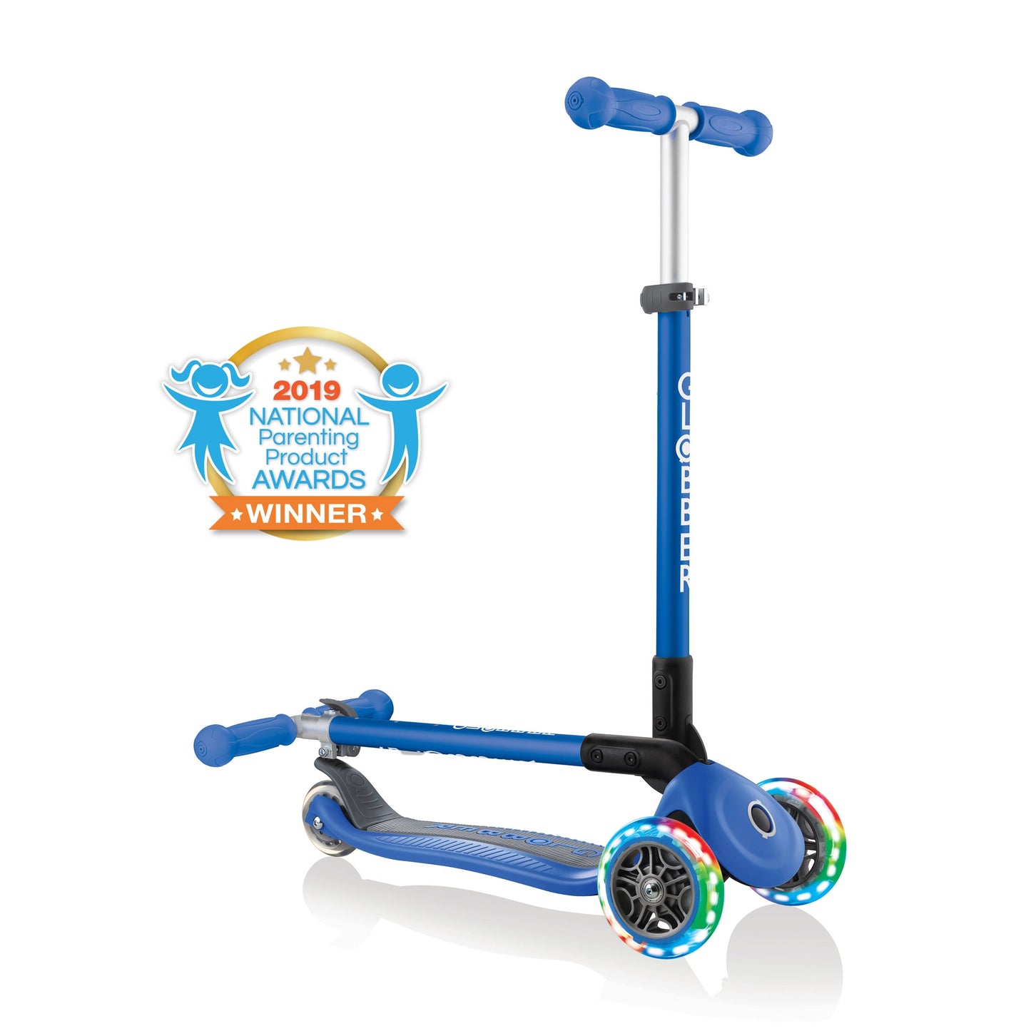 Patinete Globber con luces - Primo Foldable Lights Azul