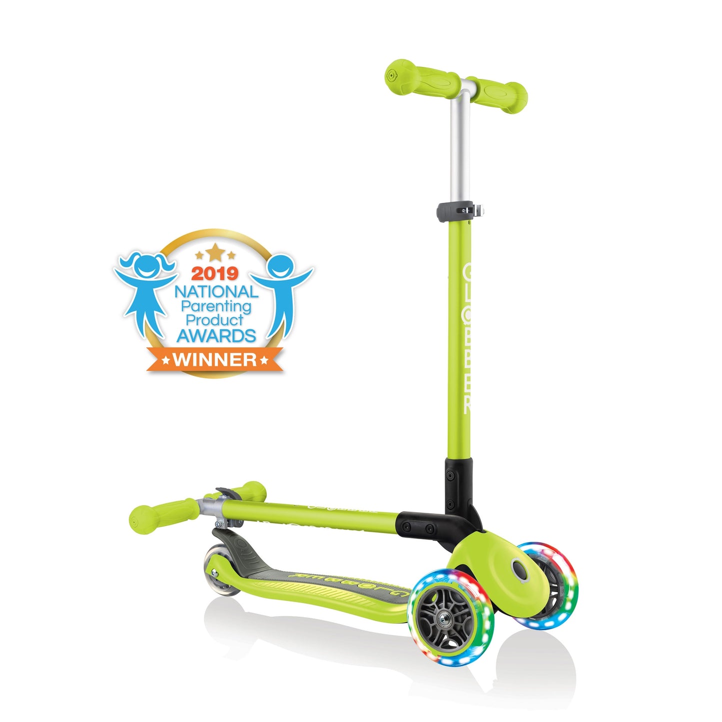 Patinete Globber con luces - Primo Foldable Lights Verde