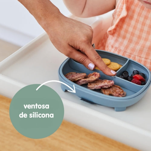 Plato 2 en 1 con ventosa y compatimentos extraíbles Ocean- B.box
