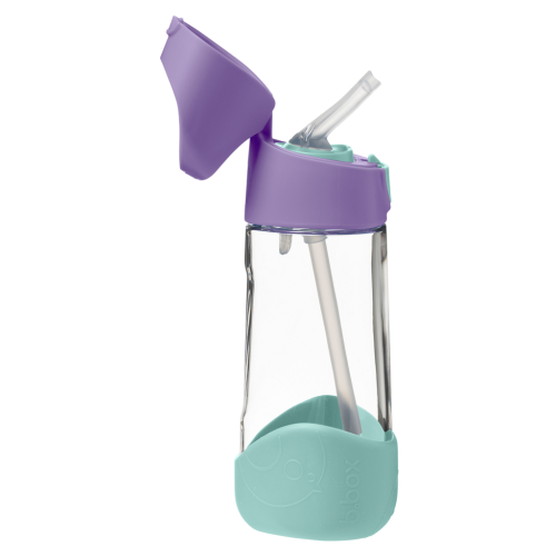 Botella tritán con pajita 450ml Lilac Pop-B.Box