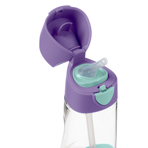 Botella tritán con pajita 450ml Lilac Pop-B.Box