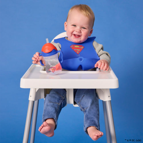 Taza con cañita flexible con pesa Superman- B.Box