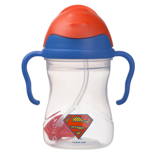 Taza con cañita flexible con pesa Superman- B.Box